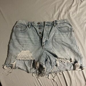 ripped jean shorts